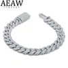 Chain Aeaw Luxury Cuban Curb Miami Link Bracelet pour hommes rappeur Jewlery S925 Sterlling Silver 230411