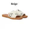 Designer womens woody sandals luxury flat mule slides beige white black pink fuzzy fur fluffy slippers summer beach shoes home sliders woman famous sandles slides