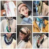 Шарфы 70x70 см, модный квадратный шарф, женские шали с цветочным принтом, галстук для волос, банданы, хиджаб, женский шейный платок с небольшим вырезом