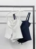 Camisoles Tanks Summer Women's Fake Two Piece Simple Women's Suspender Double Layer Korean 230412