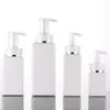 100st White Pet Square Lotion Pump Bottles Alkoholgel Desinfectant Shampoo Hand Sanitizer Bottle Cosmetic Sub-Packing Plastic Bottle 100 Ml 200 ml 300 ml 500 ml