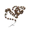 Hänge halsband trä katolsk kyrka för korshalsband män kvinnor religion radband pärlor turkiska onda droppar