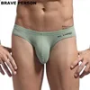 Underpants BRAVE PERSON Mens Sexy Underwear Male Cotton Briefs U Convex Pouch Underpants Big Penis Pouch Design Male Panties B1130 W0412