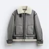Men's Leather Faux Leather Winter Lapel Suede Rolled Lambskin American Style High Street Fur Jacket Coat Men 231110