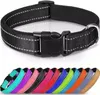 Reflective Dog Collars Soft Neoprene Padded Breathable Nylon Pet Collar Adjustable For Medium Sized Dogs 5 Size