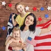 Nieuwe items patriottische feestdecoraties set pompoms bloemen folie star streamers usa bunting onafhankelijkheidsdag feestartikelen z0411