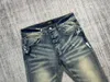 Jeans pour hommes Marques de créateurs Mode détruit en détresse Ripped Vintage Denim Pantalon élastique Stretch Slim Skinny Pantalon