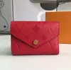 Modedesigner Geldbörse Luxus Empreinte Geldbörsen Damen Portemonnaies Hochwertige geprägte Blume Brief Kreditkartenetuis Damen Kurzgeld Clutch mit Box