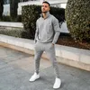 Men's Tracksuits 2023 Spring Fashion Striped Print Two Piece Suits Men Casual Loose Zipper Stand Collar Tops And Pants Sets Mens Trend