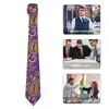 Cravates d'arc Vintage Paisley Cravate Violet Sparkle Imprimer Col De Mariage Mignon Drôle Pour Hommes Collier Imprimé Cravate Cadeau D'anniversaire