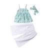 Ensembles de vêtements 1 5T enfant en bas âge enfants bébé filles vêtements mignons ensemble Boho plage été volants haut court et pantalon coton playa belles tenues 230412