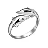 Arts And Crafts Crystal Cute Dolphin Ring Fashion 925 Sterling Sier Plated Rings For Women Party Jewelry Drop Delivery Home Garden Dhalj