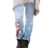 Active Shorts Women Yoga Christmas Women Pants Bot Long Leggings Wydrukowana koziołowa kieszeń dla