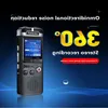 Freeshipping professional dictaphone röstaktiverad mini digital röstinspelare penna 8 GB PCM inspelning Dual Mic Denoise HiFi Mp3 Player LRXS