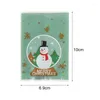 Gift Wrap 100 stuks Vrolijk Kerstfeest Snoep Koekjes Verzegelde Zak Cartoon Sneeuwpop Elanden Kerstman Gingerbread Man Chocolade Verpakking Zakken