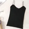 Damen Tanks ITOOLIN Frauen Solide Ärmellos Basic Crop Tops Spaghettiträger O-Ausschnitt Tank Sommer Für Slim Fit Einfarbig 2023