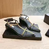 designer di lusso sandali con tacco gattino marchio di moda da donna cinturino alla caviglia con zeppa combinazione in pelle punta aperta scarpe eleganti con tacco basso fibbia sandali da spiaggia da ufficio