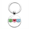 10 PCS/Lot Fashion Key Rings Custom Glass Medical Design Hospital Keychain voor verpleegkundige arts -accessoires