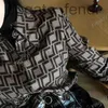 Blouses Shirts Dames Designer Shirts Shirts Dames Luxe Rapel Diamond F Letter Afdruk Temperament Dames Top X9EY