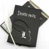 Notepads A5 Anime Death Note Noteboor Set Leather Journal و Feather Pen Journal Death Note Pad for Gift D40 230412