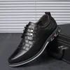 Elbise ayakkabıları erkekler için gündelik deri moda erkek iş ofis konforu çalışan adam loafers artı boyut Sapato Maskulino 230412