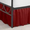 Bettrock-Tagesbett mit geteilten Ecken – Abdeckung an drei Seiten mit weißer Plattform, Bettüberwurf mit Staubrüschen in Twin-Größe – Länge 14/16/18/ Zoll