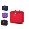 Cosmetic Bags Women PU Leather Case Map Print Hard Makeup Toiletry Bag Train Professional Suitcase