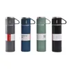 2023Business Gift Drinkware Upscale Thermos Cup 304 500ml Edelstahl-Vakuum-Isolierbecher Eine Tasse mit drei Deckeln, gerader Becher, tragbarer Outdoor-Sport, tragbarer Becher