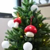 Árvore de natal pingente decoração feltro cogumelo pendurado decoração festa em casa pingente ornamentos de ano novo 20211254p