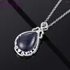 Pendant Necklaces Fashion Necklace Large Pear Shape 13 18MM Labradorite Blue Sandstone Gift