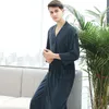 Spring/summer thin towel material bathrobe couples bathrobe absorbent bathrobe home wear women's pajamas