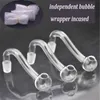 100pcs High Quality Glass Oil Burner Pipe 10mm 14mm 18mm Male Female Bubbler Smoking Water Pipes Bent Banger Oil Nail Pipe for Dab Rig Bong Accessories