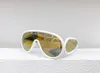 White Gold Mirror Wrap Sunglasses for Men Sunnies Gafas de sol Designer Sunglasses Shades Occhiali da sole UV400 Protection Eyewear