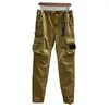 Pantalones de hombre Otoño Invierno Pantalones cargo de hombre Cordón Cremallera táctica Traje de trabajo Bolsillos grandes Pantalones MA600 230412