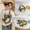 Backpacks Contrast Color Kids Chest Bag Boys Outdoor Coin Purse Girls Letter Shoulder Fashion Trend Storage Messenger 230412