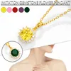 Anhänger Halsketten Mode Kristall Blume Strass Elegante Kette Zubehör Frauen Schmuck Party Geschenk