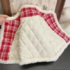 Clothing Sets Winter Girls Clothes Set Thick Cotton Padded Kids Coats Skirt Plush Fleece Shirt Korean Autumn Warm Children Suits 2-7Y