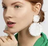 Dangle Earrings Big Round Pendant Chunky Acrylic Bead Statement Long Drop Women Florate Brand Fashion Flower Handmade Jewelry