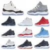 2024 Jumpman 11 Kids Basketball Shoes 11s Cool Gray Boy Gir Blue White Black Gray Fashion Multi-Color Outdoor Children