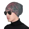 Bérets hiver coucher de soleil Mandala en charbon de bois menthe et melon tricot chapeau vêtements de golf capuche sport casquettes streetwear femmes hommes