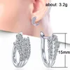 Boucles d'oreilles créoles de tempérament Huitan pour femmes, couleur argent, accessoires d'oreille polyvalents à la mode, vêtements quotidiens, bijoux de mariage de mariée