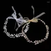 Haarspeldjes Handgemaakte Accessoires Voor Bruid Delicate Kristal Strass Plant Hoofdbanden Metalen Tiara's Vrouwen Feestsieraden 2 Kleur