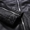 Men's Jackets Mens PU Leather Jacket Motorcycle Biker 2023 Autumn Winter Warm Black Outdoor Outwear Coats 5XL Plus Szie