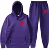 Mäns avslappnade hoodie -sportspårar 2 stycken Tracksuit modesportkläder kostymer muskel manlig jogging kläder plus storlek xxxl