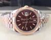 41mm Men's Watches Men Smooth Bezel Watch Bp Automatic 2813 Rose Gold Jubilee Bracelet Wimbledon Sapphire Bpf Brown Pit Pattern Chocolate Slate 126301 Wristwatches