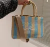 Modelos de diseñador-pasarela bolso de paja simple y práctico tote Bolsos Monederos diseñados para hombres mujeres Clásico