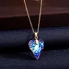 S3556 Evil Eye Pendant Necklace For Women Magic Color Crystal Glass Love Turkish Blue Eyes Choker Halsband