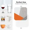 Table Mats Grey Orange And Concrete Color Block Coasters Placemat Decoration Accessories For Drying Dishes Mat Coffee Pad