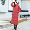 Manteau rembourré en coton pour femmes, ample, grande taille, vêtements pour femmes, manteau épais au dessus du genou, robe en coton, nouvelle collection automne et hiver 2022