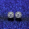 Moissanite Stud Earrings High End Jewelry 유럽 패션 여성 마이크로 세트 지르콘 S925 실버 지오메트리 귀걸이 여성 웨딩 파티 발렌타인 데이 선물 SPC